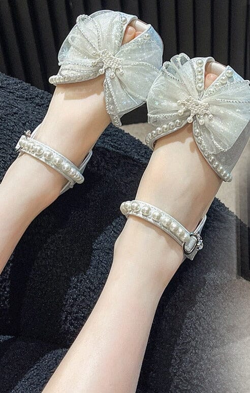 Women's Pearl Bow Sandal