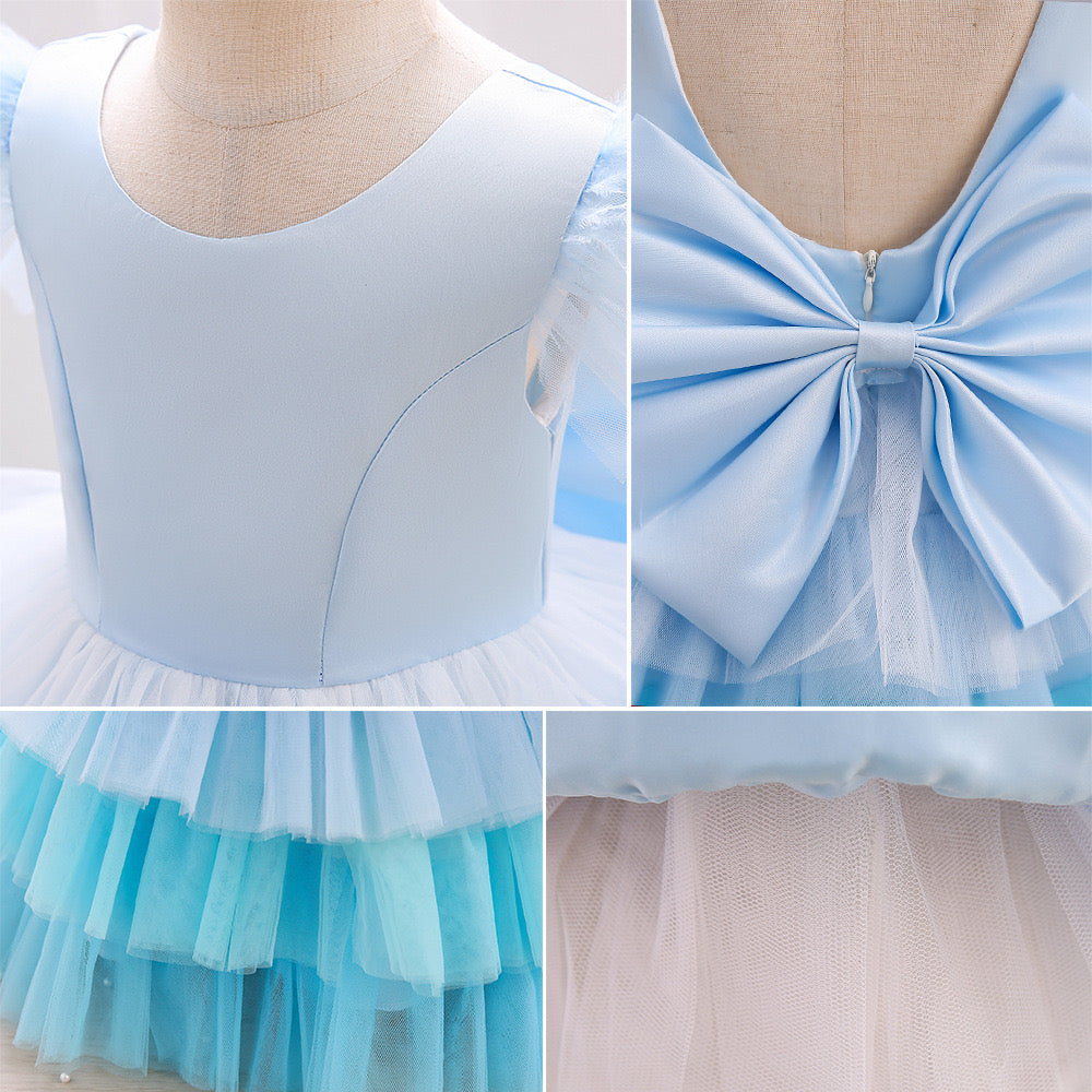 Children's Dress Tulle Ruffles and Bow