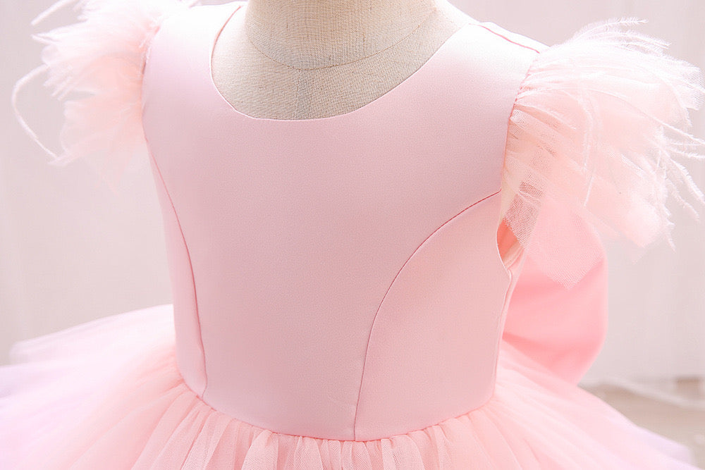 Children's Dress Tulle Ruffles and Bow