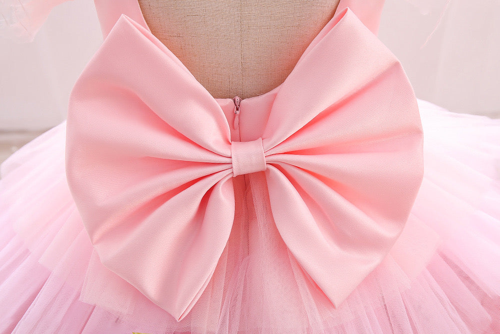 Children's Dress Tulle Ruffles and Bow