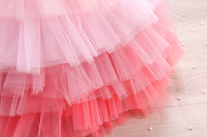 Children's Dress Tulle Ruffles and Bow