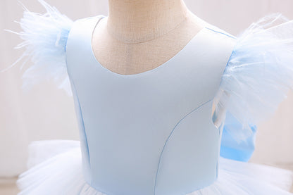 Children's Dress Tulle Ruffles and Bow