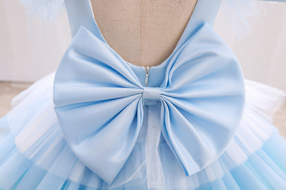 Children's Dress Tulle Ruffles and Bow