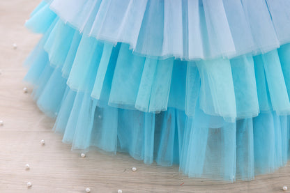 Children's Dress Tulle Ruffles and Bow