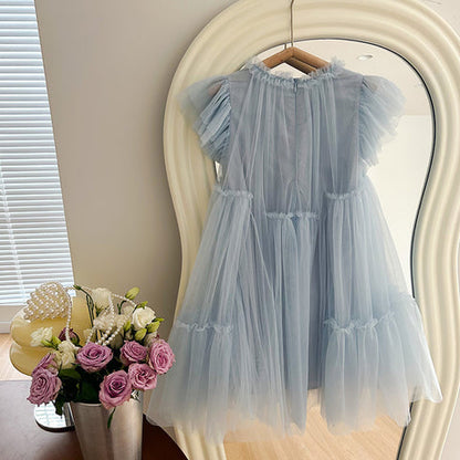 Children's Tulle Ruffled Dress