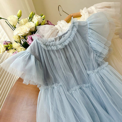 Children's Tulle Ruffled Dress