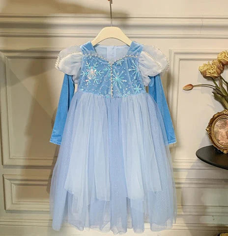 Blue Tulle Princess Children's Dress