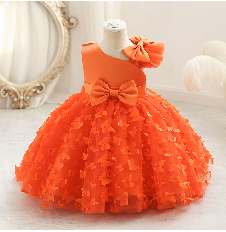 Children's Butterfly and Bow Party Dress