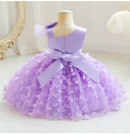 Children's Butterfly and Bow Party Dress