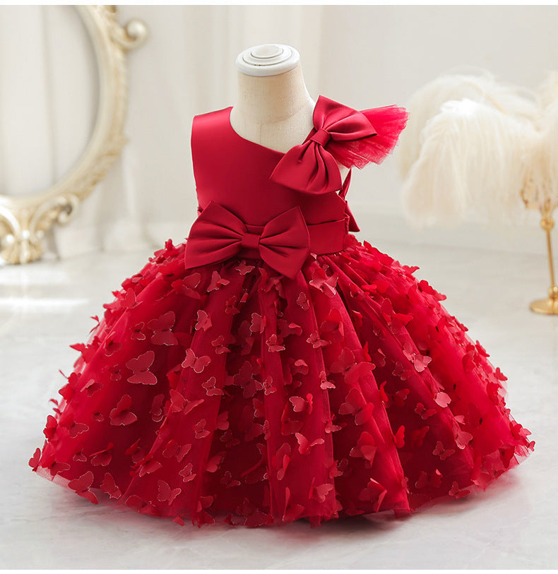 Children's Butterfly and Bow Party Dress