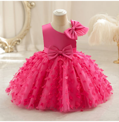 Children's Butterfly and Bow Party Dress