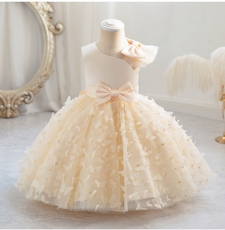 Children's Butterfly and Bow Party Dress