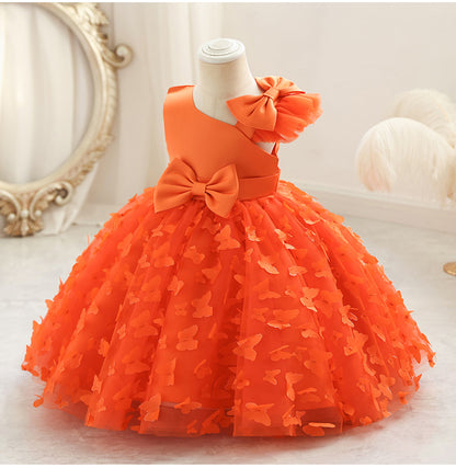 Children's Butterfly and Bow Party Dress