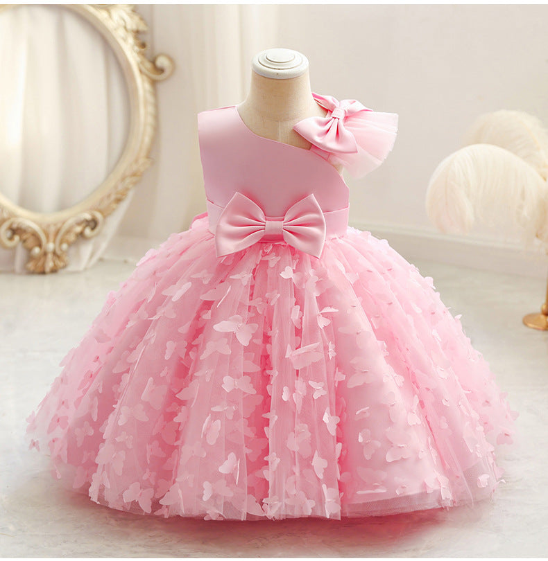 Children's Butterfly and Bow Party Dress