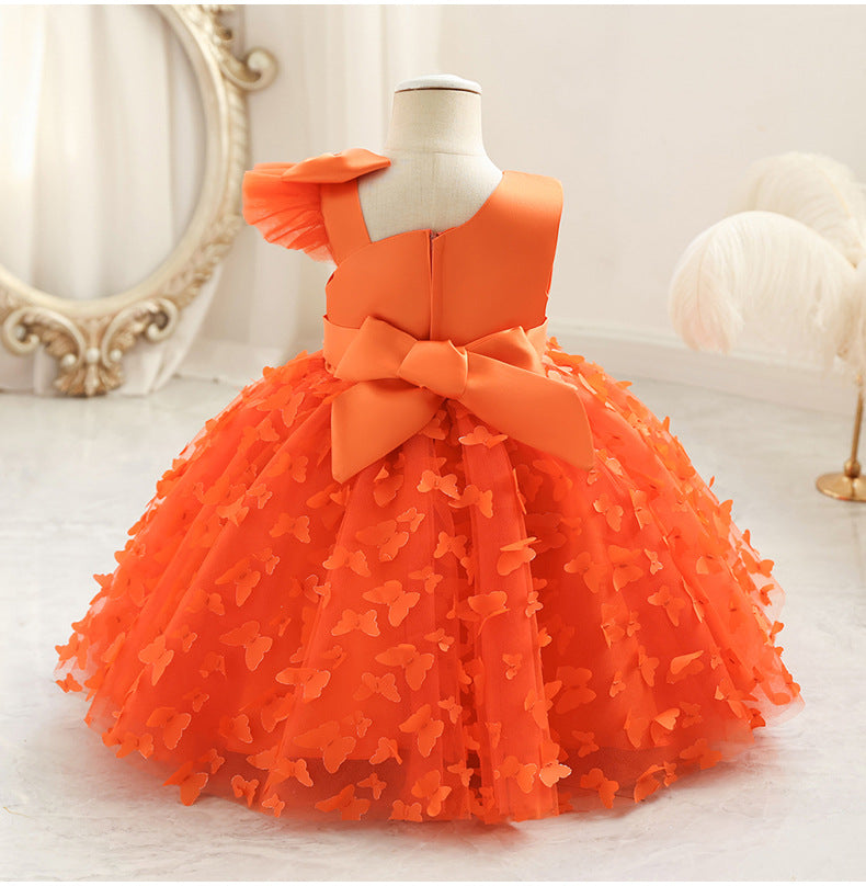 Children's Butterfly and Bow Party Dress