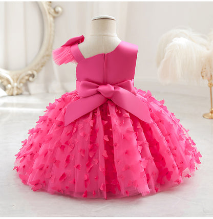 Children's Butterfly and Bow Party Dress