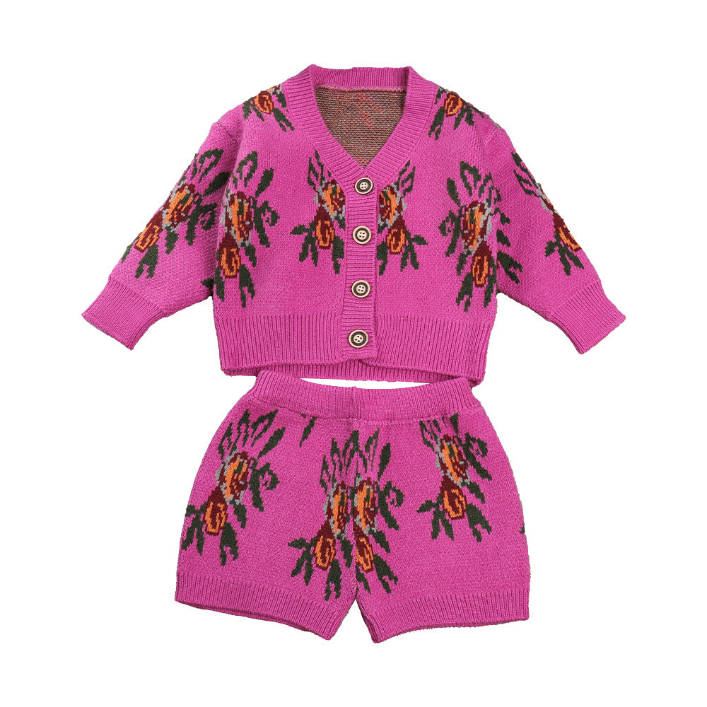 Pink Floral Children's Set