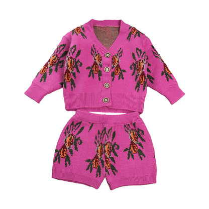 Pink Floral Children's Set