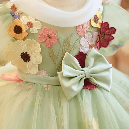 Enchanted Garden Green Children's Dress