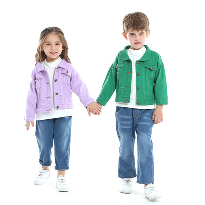 Children's Jacket Jeans Colors Buttons