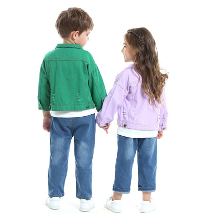 Children's Jacket Jeans Colors Buttons