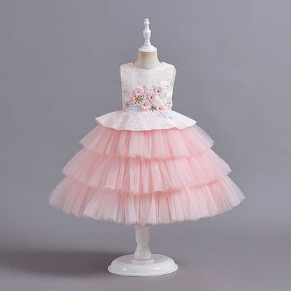 Flowers and Layers Children's Party Dress