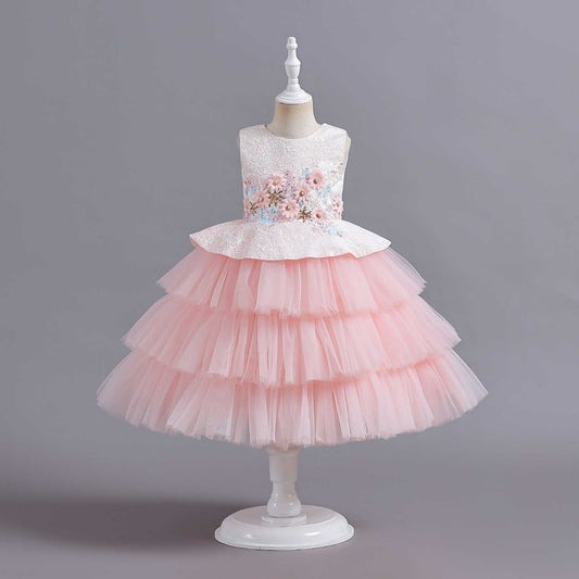 Flowers and Layers Children's Party Dress