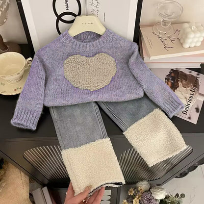 Children's Women's Winter Heart Set