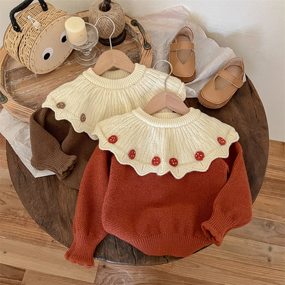 Women's Children's Knitted Collar Blouse