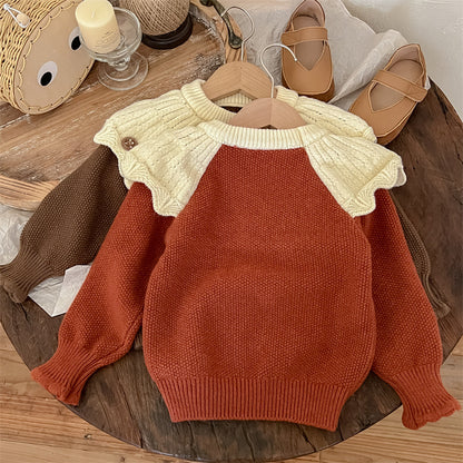 Women's Children's Knitted Collar Blouse