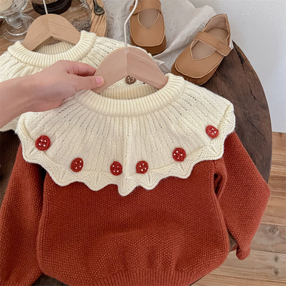 Women's Children's Knitted Collar Blouse