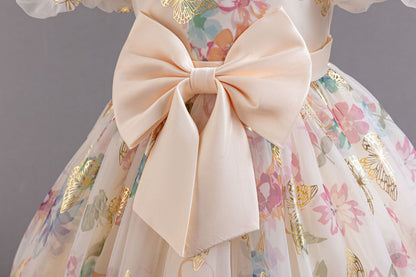 Floral Butterflies Children's Party Dress