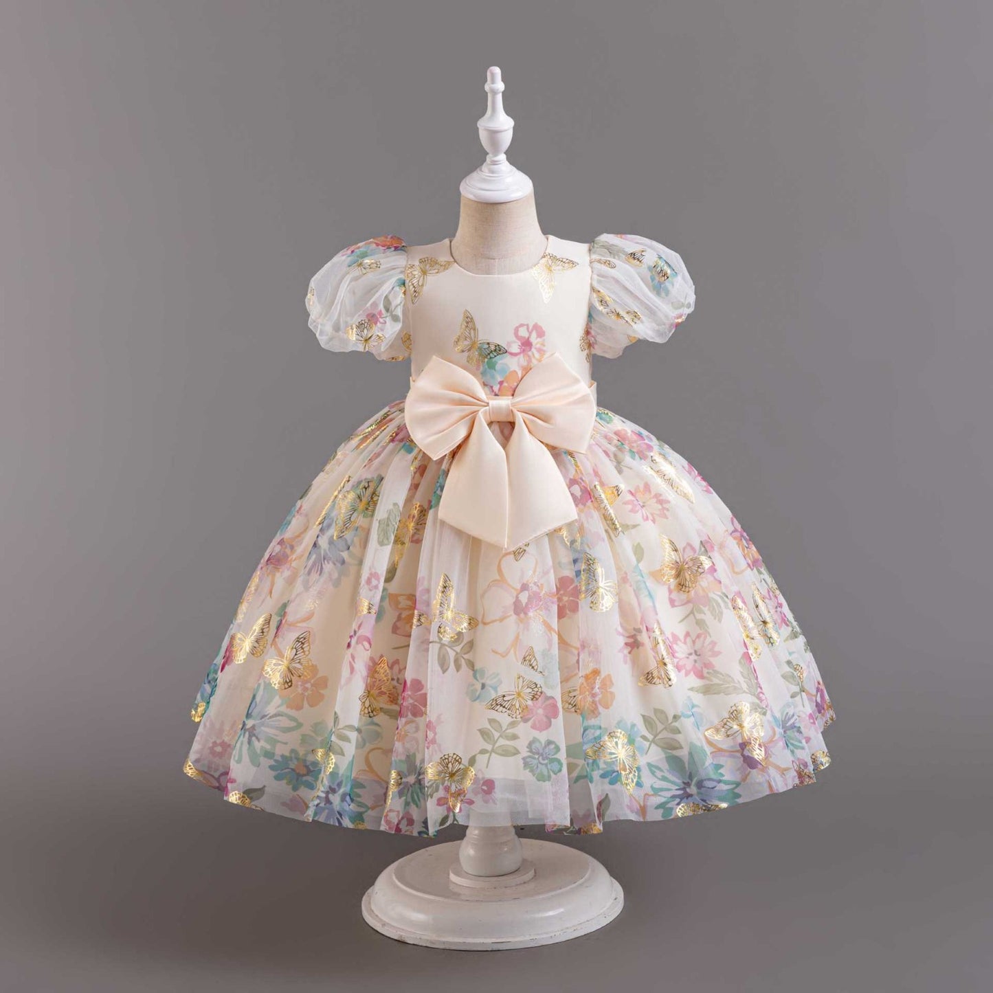 Floral Butterflies Children's Party Dress