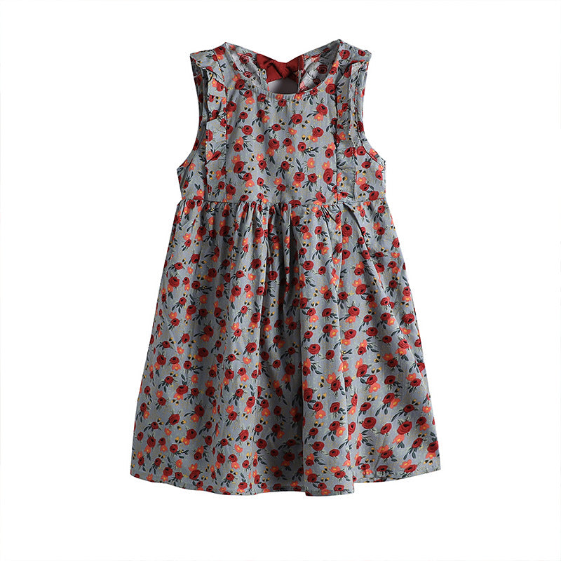 Red Flowers Children's Dress