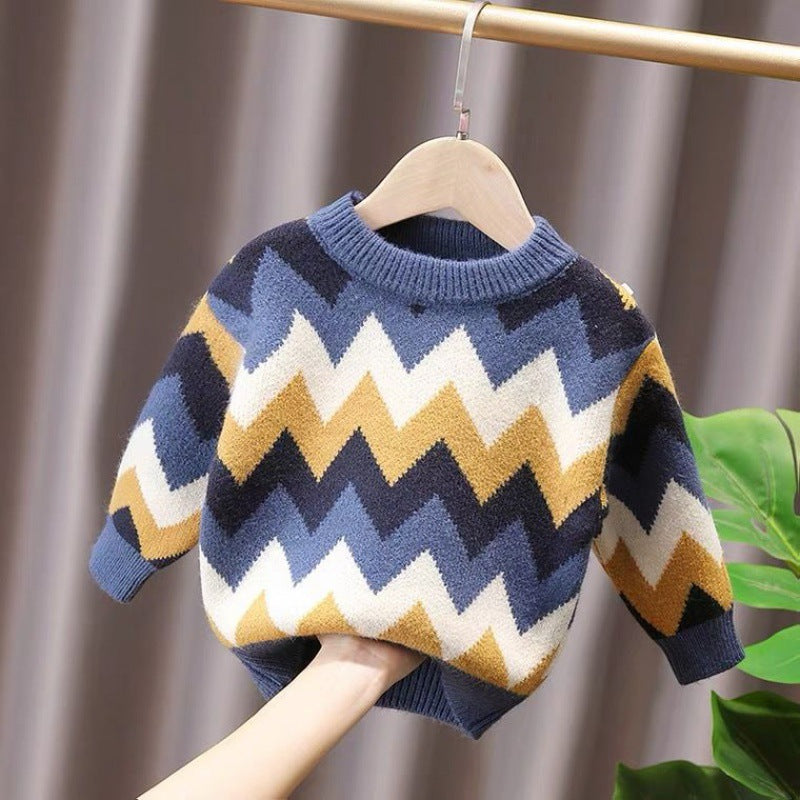 Winter Geometric Children's Blouse