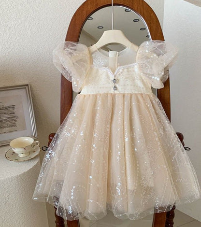 Children's Party Dress with Shiny Sequins