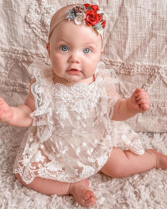 Beige Bodysuit with lace