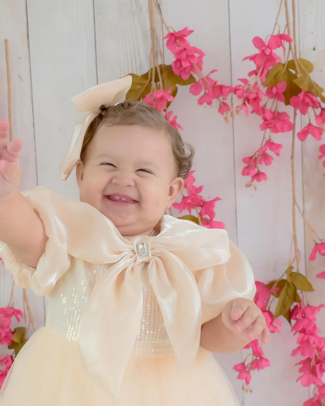 Children's Dress Tulle Collar Bow