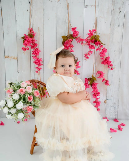 Children's Dress Tulle Collar Bow