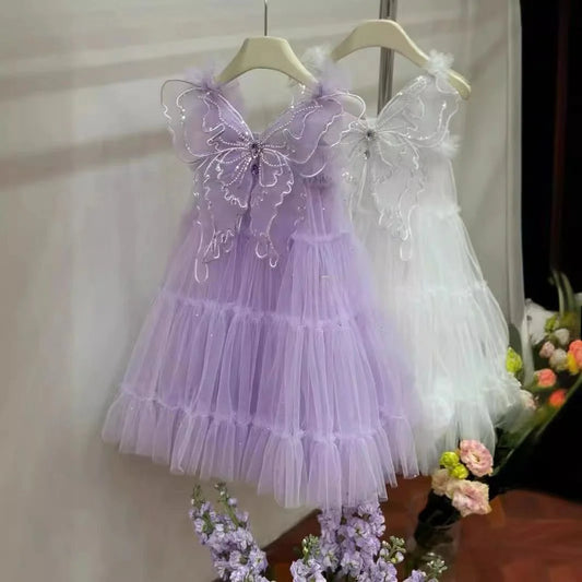 Shiny Wing Tulle Children's Dress