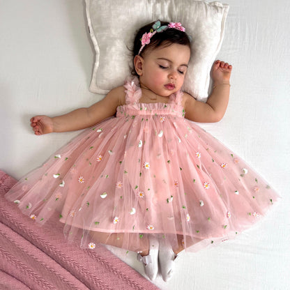 Children's Dress Tulle Flowers