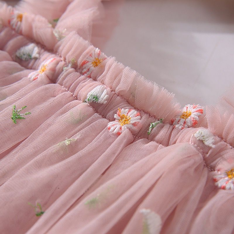 Embroidered and Tulle Children's Dress