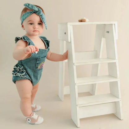 Infant Jeans Female Rainbow Bodysuit