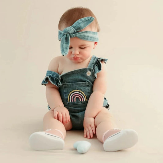 Infant Jeans Female Rainbow Bodysuit