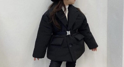 Women's Children's Padded Belted Jacket