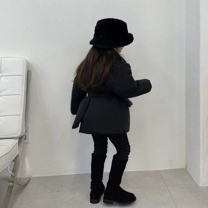 Women's Children's Padded Belted Jacket