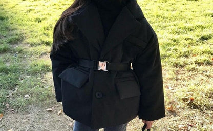 Women's Children's Padded Belted Jacket