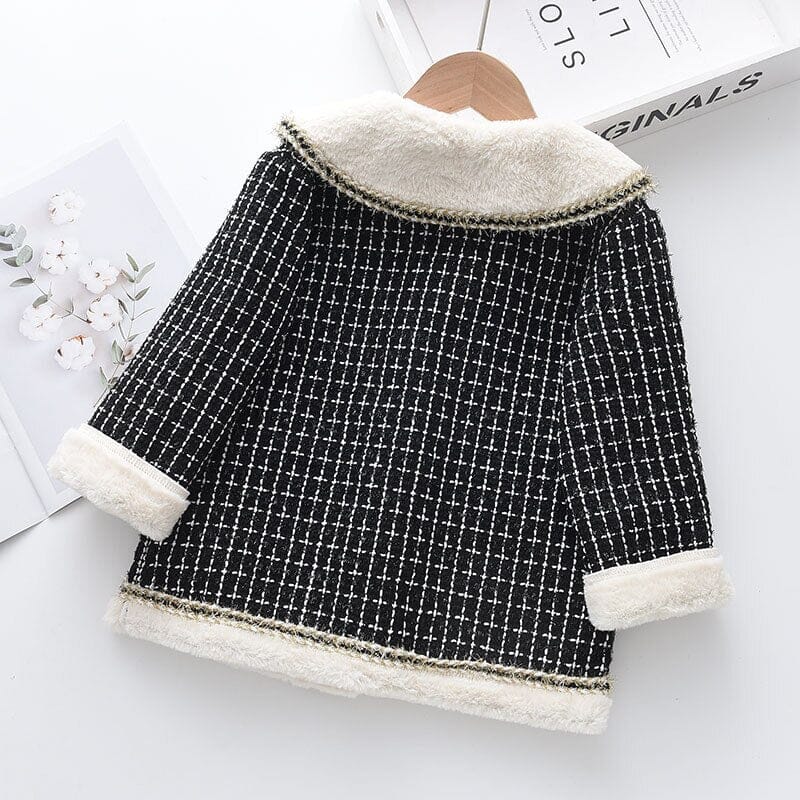 Women's Children's Jacket Black White