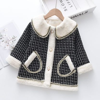 Women's Children's Jacket Black White