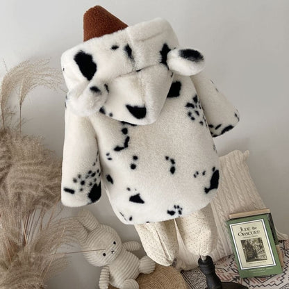 Women's Children's Fur Coat Ear Cap